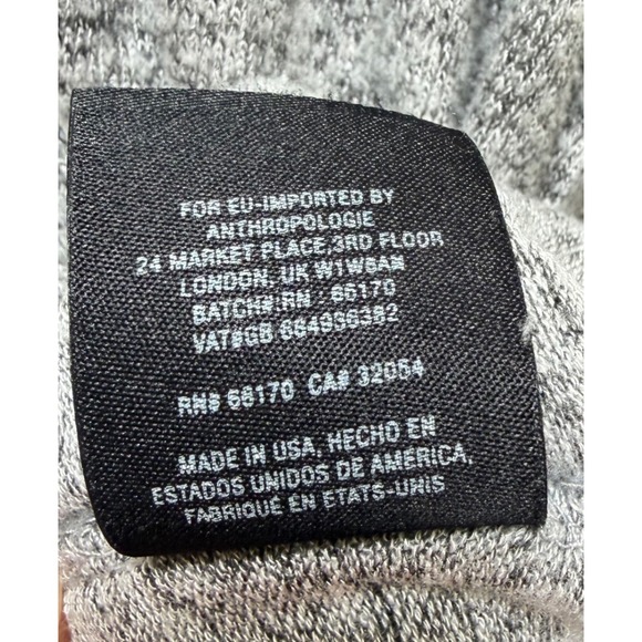 Anthropologie Postmark Grey Cowl Neck Sweater Tunic Small Layering Oversized - Picture 6 of 8